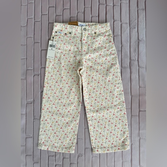Ralph Lauren Other - Polo Ralph Lauren Girls Floral Print Wide-Leg Jeans Multi Size 6X NWT